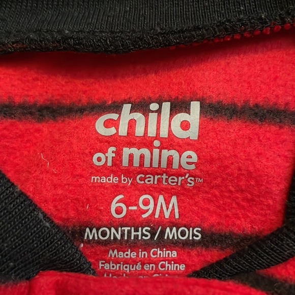 Fleece baby zipper footed sleeper -moose 6-9mth - Picture 4 of 4